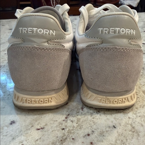 Tretorn Classic White and Gray Sneakers - Picture 4 of 5